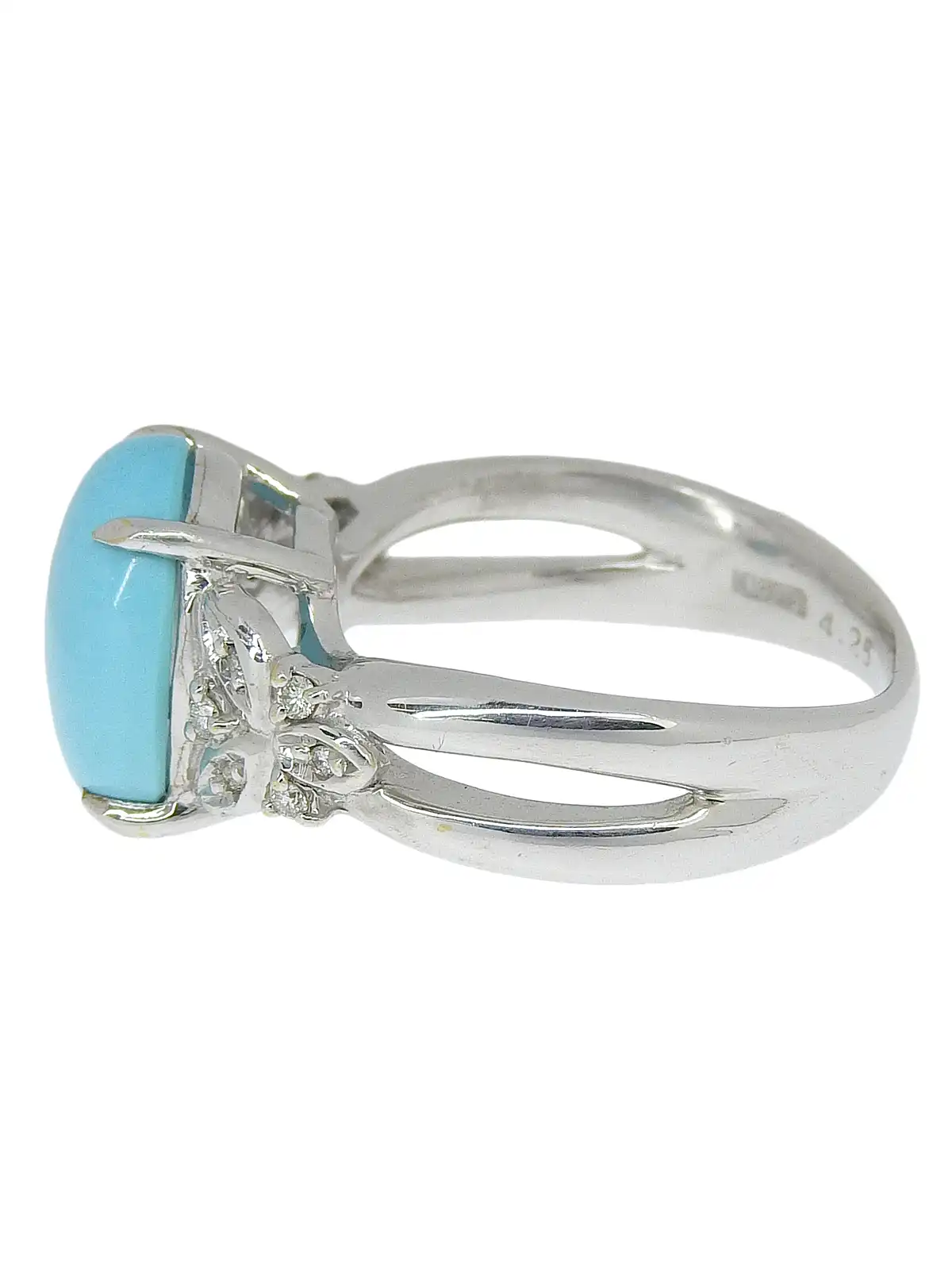 Selection Jewelry 18Kオーバルターコイズリング シルバー